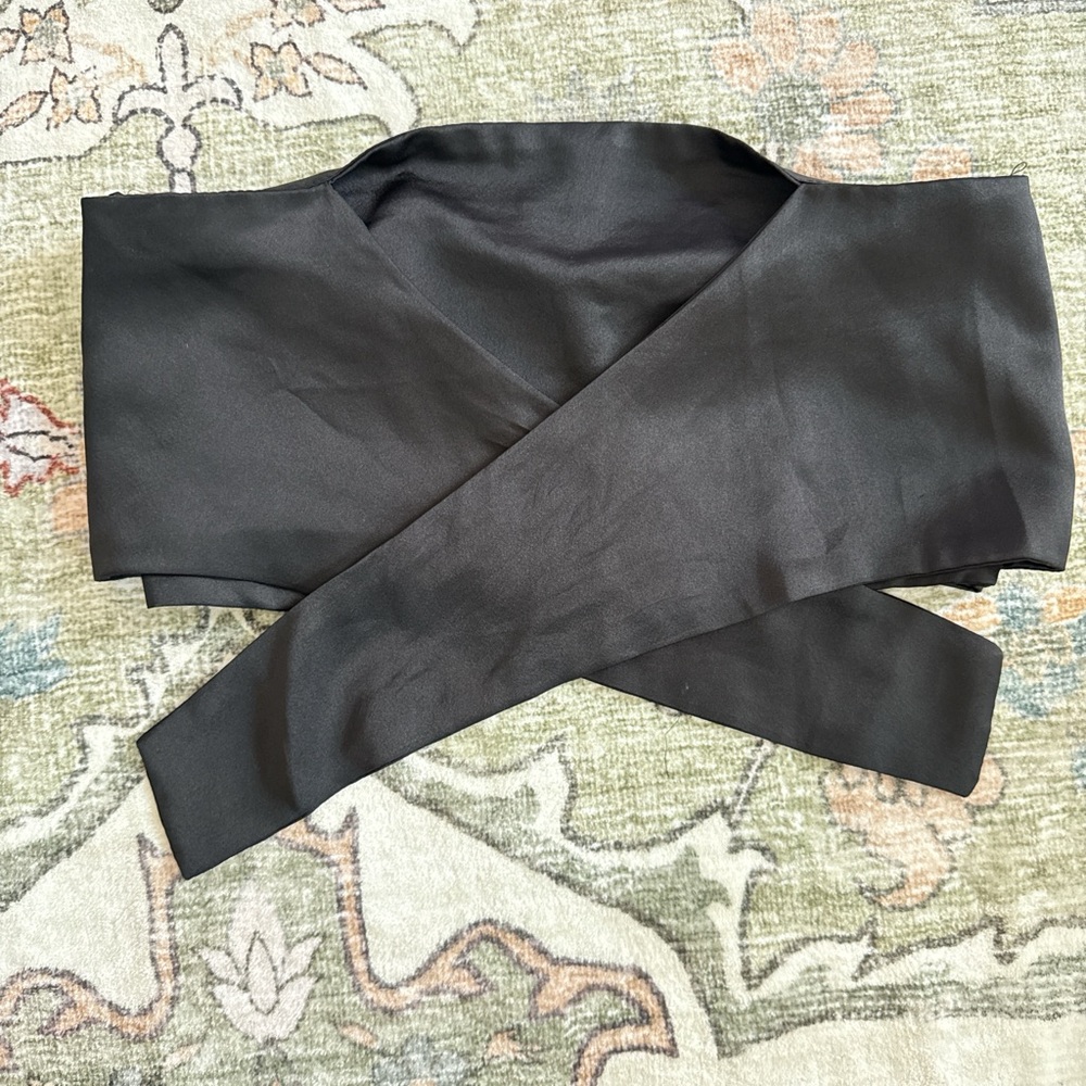 Elegant Black Satin Wrap